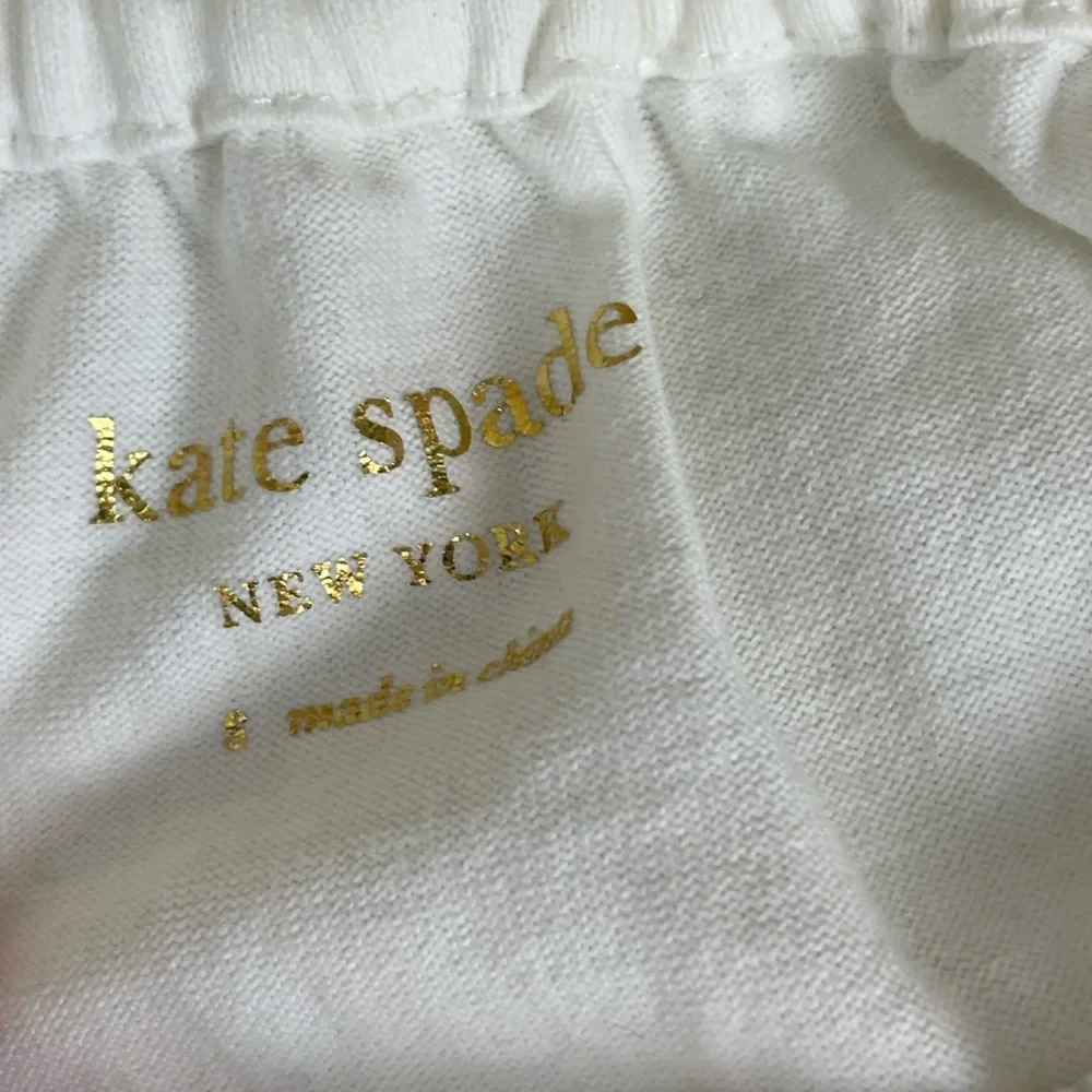 Kate Spade White Cotton Eyelet scoop neck Dress small